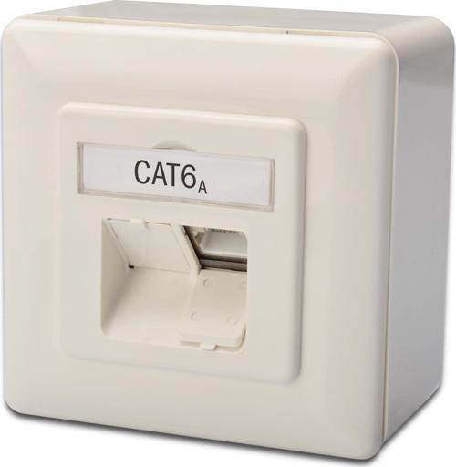 Sıva Üstü İkili RJ-45 Priz, CAT. 6A Class EA, Shielded (Zırhlı), 2 x RJ45