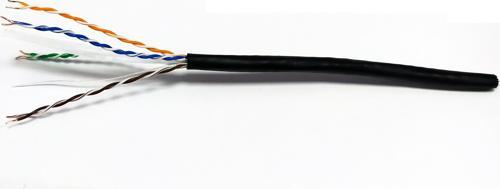 Category 6 (Cat. 6) U-UTP Dış Mekan Data Kablosu&lt;br&gt;4x2x23 AWG PE&lt;br&gt;Siyah renk&lt;