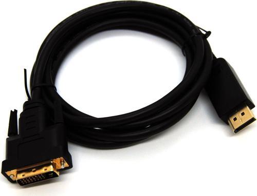 DisplayPort (DP) &lt;-&gt; DVI Kablosu, DP Erkek &lt;-&gt; DVI Erkek, 1080p, Altın Kaplama, 2 m