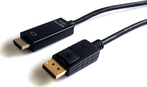 DisplayPort (DP) Erkek HDMI Erkek, 4K@30Hz, Altın Kaplama, 2 metre DP M