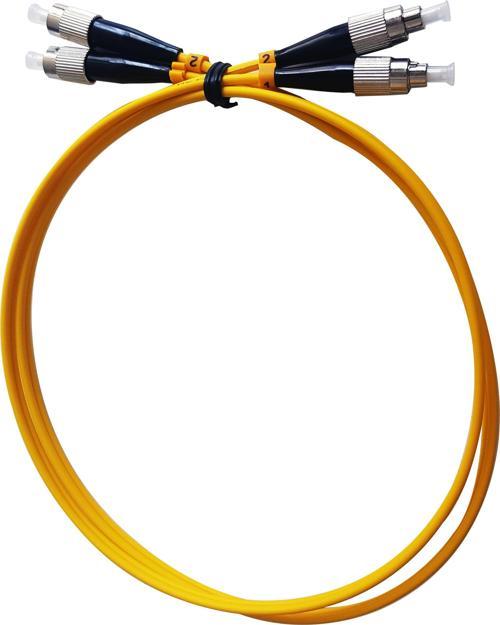 FC-FC Fiber Optik Patch Kablo, OS 2 9/125 Singlemode, 3.0mm, LSZH, 1 metre
