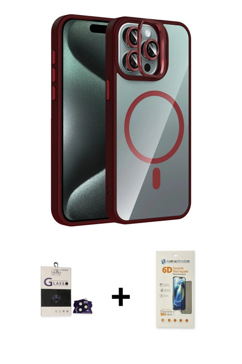 ieg™ iPhone 14 Pro Max Kılıf Yadigar Asil Koleksiyonu - Siyah 6D Mat Seramik Hayalet Nano Ekran Koru