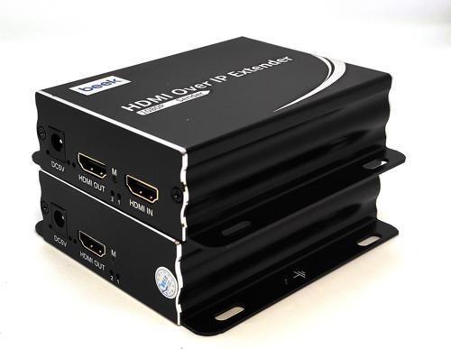 IP HDMI Sinyal Uzatma Cihazı, Alıcı (Receiver) ve Verici (Sender) Birim dahil, 200 metre, 1920x