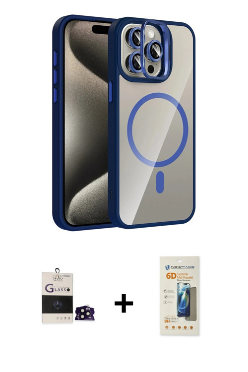 ieg™ iPhone 14 Pro Max Kılıf Yadigar Asil Koleksiyonu - Siyah 6D Mat Seramik Hayalet Nano Ekran Koru