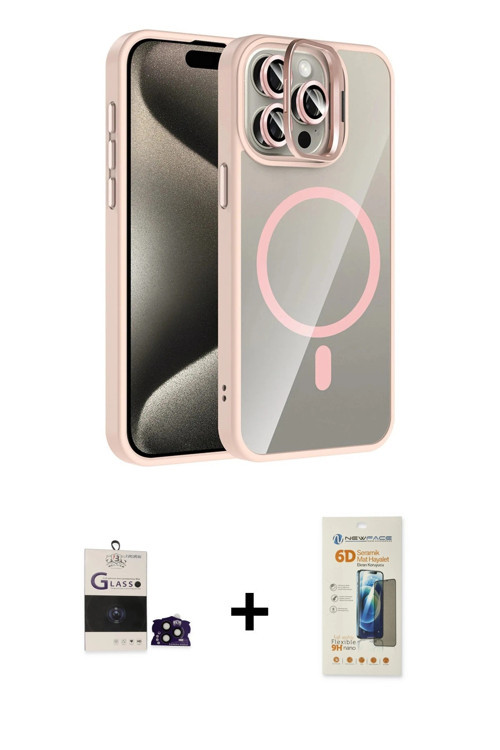 ieg™ iPhone 14 Pro Max Kılıf Yadigar Asil Koleksiyonu - Siyah 6D Mat Seramik Hayalet Nano Ekran Koru