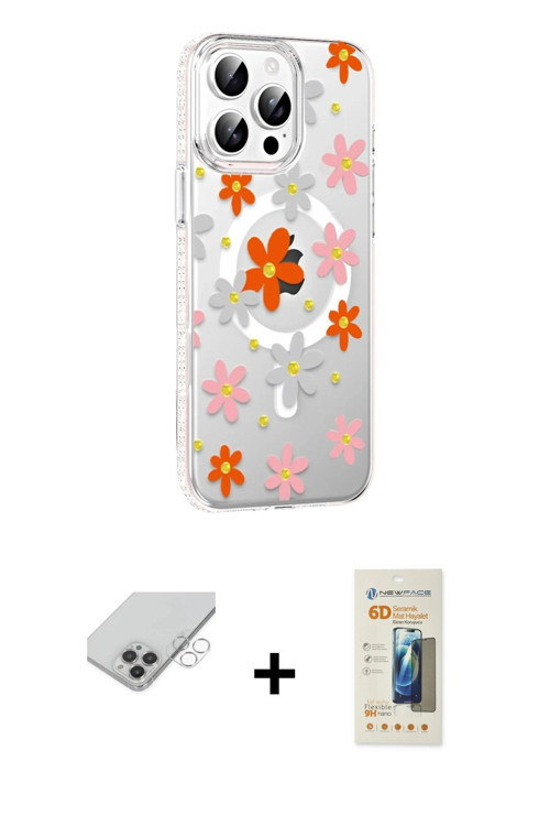 ieg™ iPhone 14 Pro Max Kılıf Yörünge Işık Prime - Siyah 6D Mat Seramik Hayalet Nano Ekran Koruyucu +