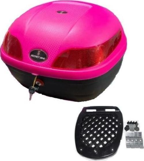 Secret Bike Motosiklet Arka Çanta 33 Litre Pembe Sepet Port Bagaj Kilitli