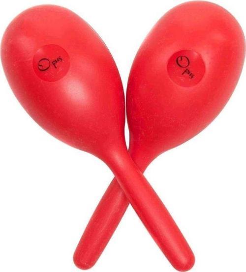 PM-3 Kırmızı Büyük Boy Plastik Saplı Marakas