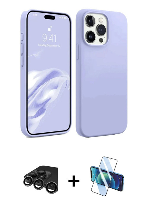iPhone 15 Pro Kılıf Kozmos Yansıma Özel Seri - Siyah 3D Antistatik Seramik Nano Ekran Koruyucu