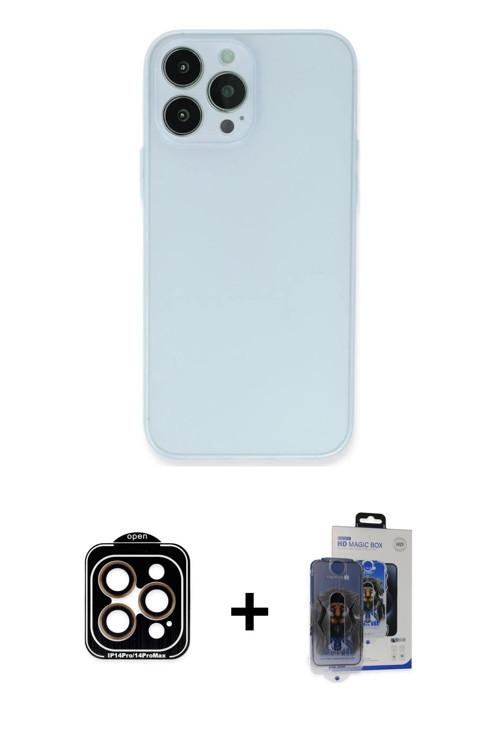 iPhone 15 Pro Max Kılıf Atlas Minimal Prime - Siyah Vanessa Magic Cam + Turuncu PVD Metal Kamer
