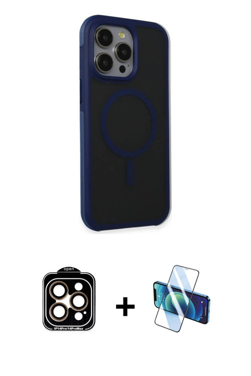 ieg™ iPhone 15 Pro Max Kılıf Çekirdek Yansıma Prime - Siyah 3D Antistatik Seramik Nano Ekran Koruyuc
