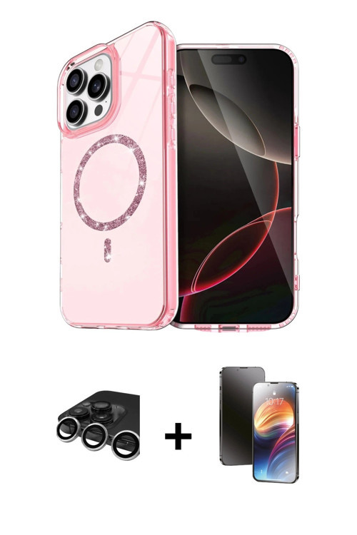 iPhone 15 Pro Max Kılıf Kıvılcım Form Prime - Siyah 3D Antistatik Mat Seramik Nano Ekran Koruyu