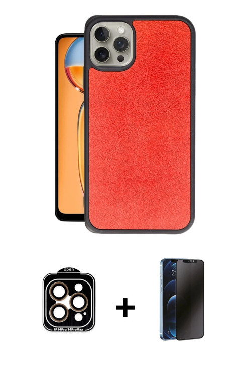 iPhone 15 Pro Max Kılıf Kıvılcım Işık Serisi - Siyah 3D Antistatik Hayalet Cam Ekran Koruyucu +
