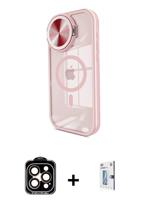 iPhone 15 Pro Max Kılıf Kıvılcım Modern Koleksiyonu - Siyah Bilvis 0.18mm Plus Cam Ekran Koruyu