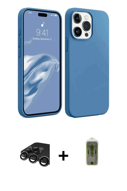 ieg™ iPhone 15 Pro Max Kılıf Kozmos Yansıma Özel Seri - Siyah Joko Magic 5D Hayalet Cam + Titanyum G