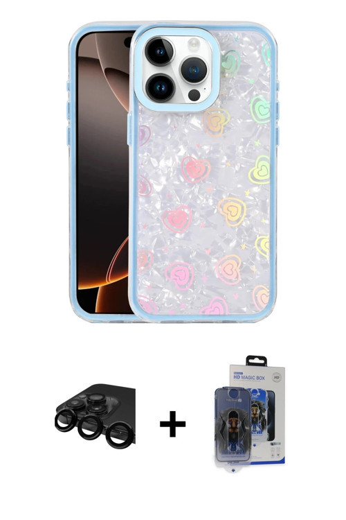 ieg™ iPhone 15 Pro Max Kılıf Odak Prime - Siyah Vanessa Magic Cam + Siyah Raze Metal Kamera Lens