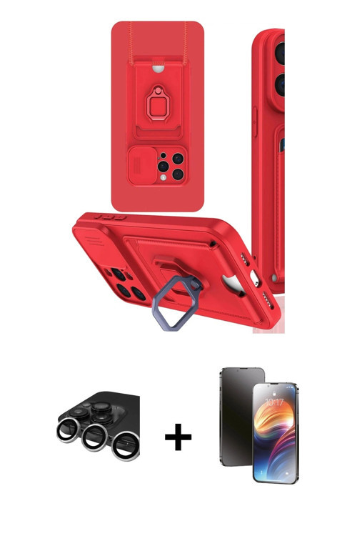 ieg™ iPhone 15 Pro Max Kılıf Vadi Form Prime - Siyah 3D Antistatik Mat Seramik Nano Ekran Koruyucu +