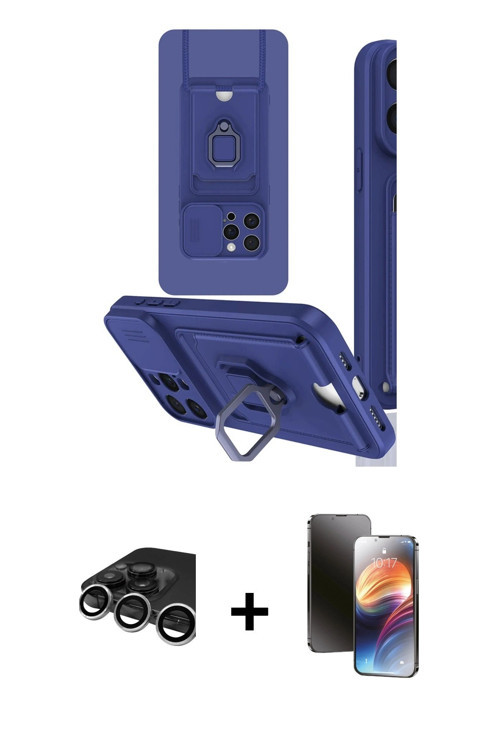 ieg™ iPhone 15 Pro Max Kılıf Vadi Form Prime - Siyah 3D Antistatik Mat Seramik Nano Ekran Koruyucu +