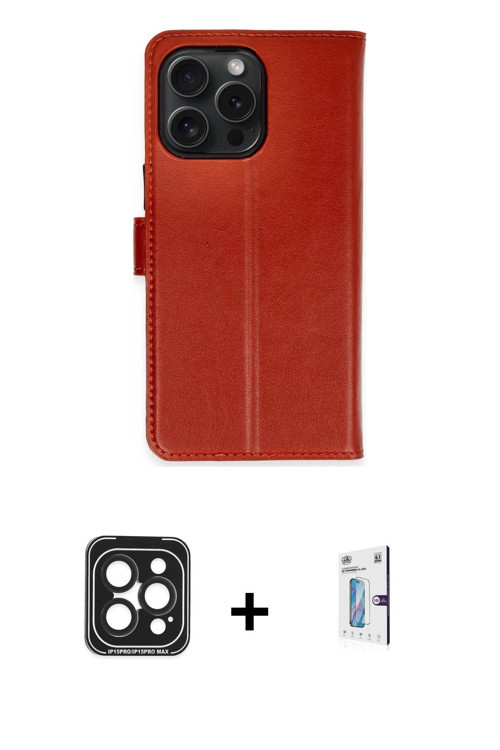 ieg™ iPhone 15 Pro Max Kılıf Siluet Işık Serisi - Siyah Bilvis 0.18mm Plus Cam Ekran Koruyucu + Siya