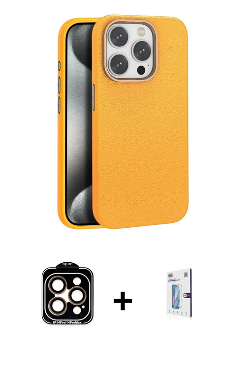 ieg™ iPhone 15 Pro Max Kılıf Zirve Modern Prime - Siyah Bilvis 0.18mm Plus Cam Ekran Koruyucu + Turu