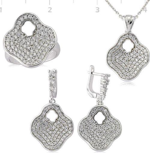 Gümüş Çiçek Bayan Set
