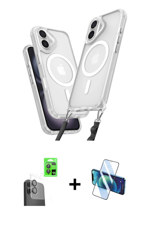 ieg™ iPhone 16 Kılıf Atlas Doku Koleksiyonu - Siyah 3D Antistatik Seramik Nano Ekran Koruyucu + Siya