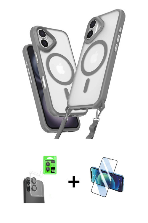 ieg™ iPhone 16 Kılıf Atlas Doku Koleksiyonu - Siyah 3D Antistatik Seramik Nano Ekran Koruyucu + Siya