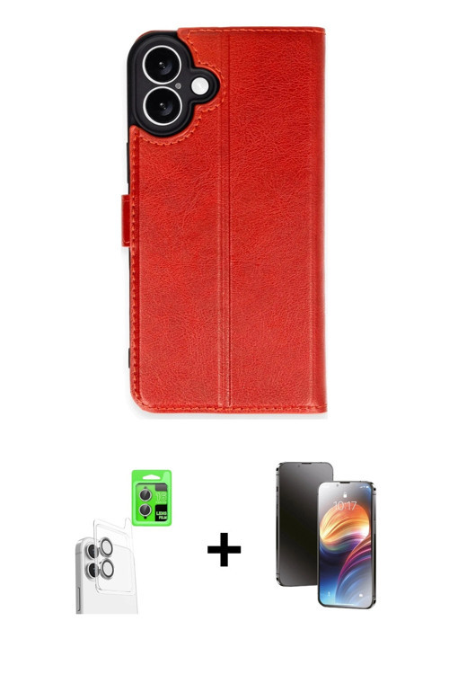 ieg™ iPhone 16 Kılıf Siluet Işık Serisi - Siyah 3D Antistatik Mat Seramik Nano Ekran Koruyucu + Beya