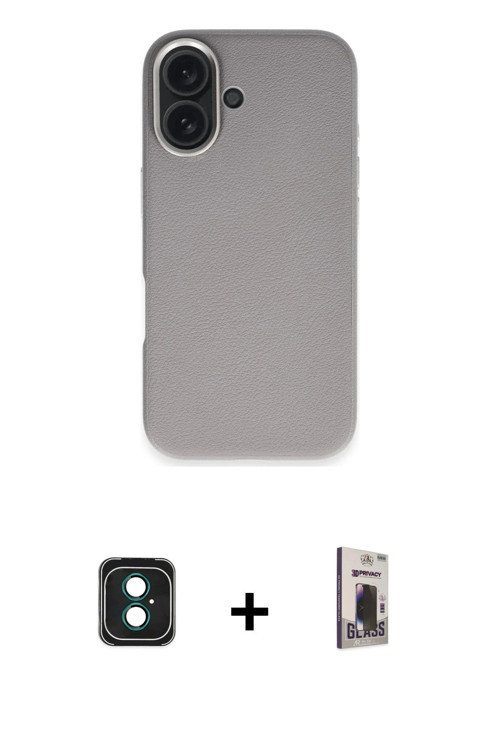 ieg™ iPhone 16 Kılıf Zirve Modern Prime - Siyah Bilvis Hayalet Cam Ekran Koruyucu + Yeşil PVD Metal
