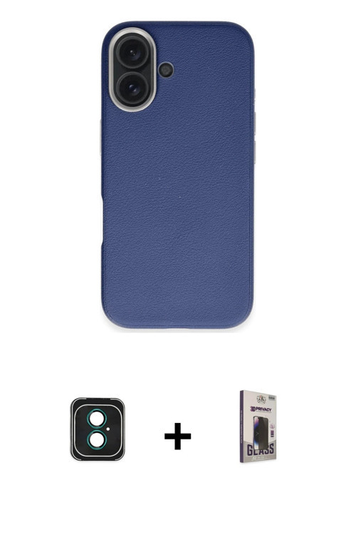 ieg™ iPhone 16 Kılıf Zirve Modern Prime - Siyah Bilvis Hayalet Cam Ekran Koruyucu + Yeşil PVD Metal