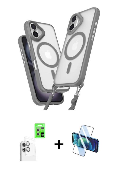 ieg™ iPhone 16 Plus Kılıf Atlas Doku Koleksiyonu - Siyah 3D Antistatik Seramik Nano Ekran Koruyucu +