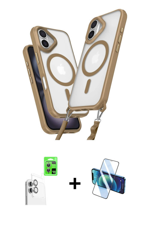 ieg™ iPhone 16 Plus Kılıf Atlas Doku Koleksiyonu - Siyah 3D Antistatik Seramik Nano Ekran Koruyucu +