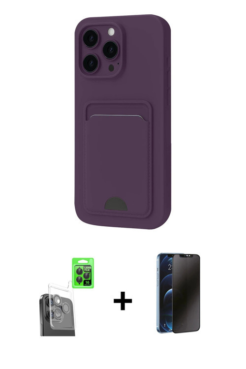 ieg™ iPhone 16 Pro Kılıf Vadi Çizgi Prime - Siyah 3D Antistatik Hayalet Cam Ekran Koruyucu + Siyah R