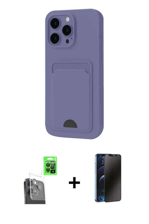 ieg™ iPhone 16 Pro Kılıf Vadi Çizgi Prime - Siyah 3D Antistatik Hayalet Cam Ekran Koruyucu + Siyah R