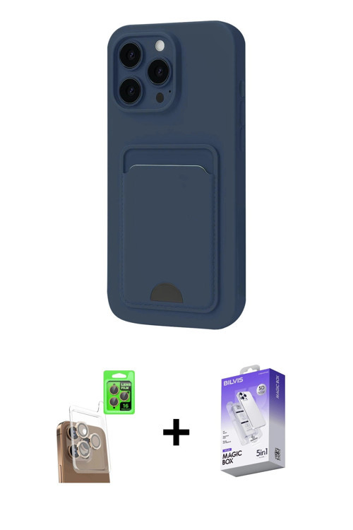 ieg™ iPhone 16 Pro Kılıf Vadi Çizgi Prime - Siyah Bilvis 5in1 3D Magic Cam Ekran Koruyucu + Çöl Tita