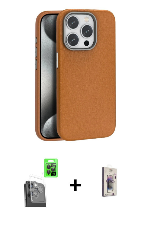 ieg™ iPhone 16 Pro Kılıf Zirve Modern Prime - Siyah Bilvis 3D Cam Ekran Koruyucu + Siyah Raze Metal
