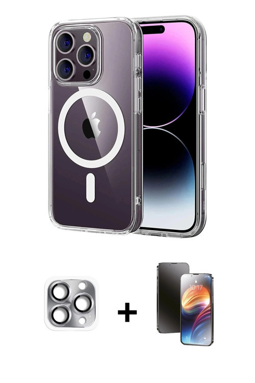 ieg™ iPhone 16 Pro Max Kılıf Ahenk Minimal Serisi - Siyah 3D Antistatik Mat Seramik Nano Ekran Koruy