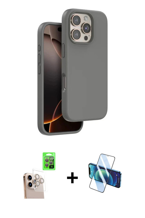 ieg™ iPhone 16 Pro Max Kılıf Kıvılcım Çizgi Serisi - Siyah 3D Antistatik Seramik Nano Ekran Koruyucu