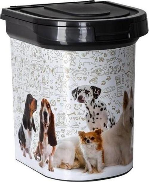 Mama Tekerlekli Saklama Kovası 33 Lt Siyah Desenli