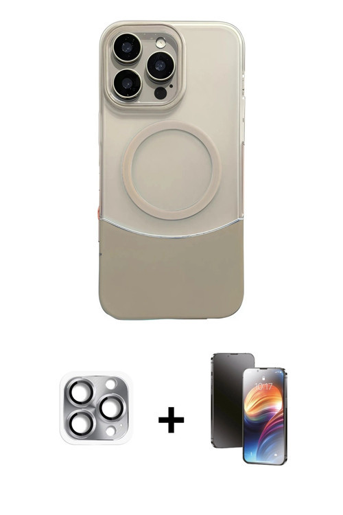 ieg™ iPhone 16 Pro Max Kılıf Kozmos Form Özel Seri - Siyah 3D Antistatik Mat Seramik Nano Ekran Koru