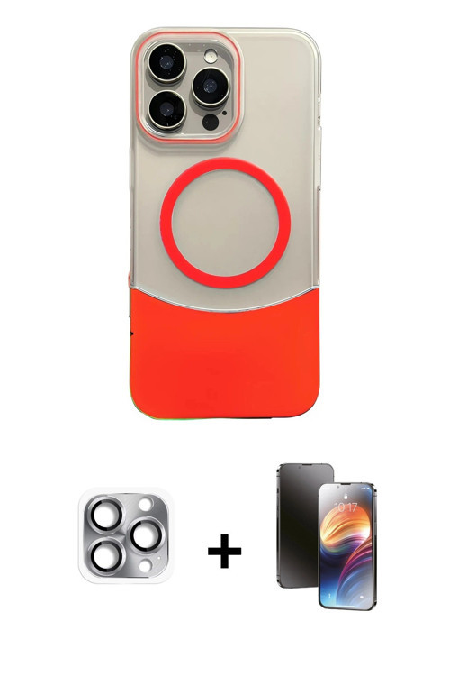 ieg™ iPhone 16 Pro Max Kılıf Kozmos Form Özel Seri - Siyah 3D Antistatik Mat Seramik Nano Ekran Koru