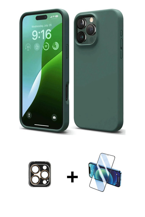 iPhone 16 Pro Max Kılıf Kozmos Yansıma Özel Seri - Siyah 3D Antistatik Seramik Nano Ekran Koruy