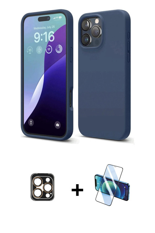 iPhone 16 Pro Max Kılıf Kozmos Yansıma Özel Seri - Siyah 3D Antistatik Seramik Nano Ekran Koruy