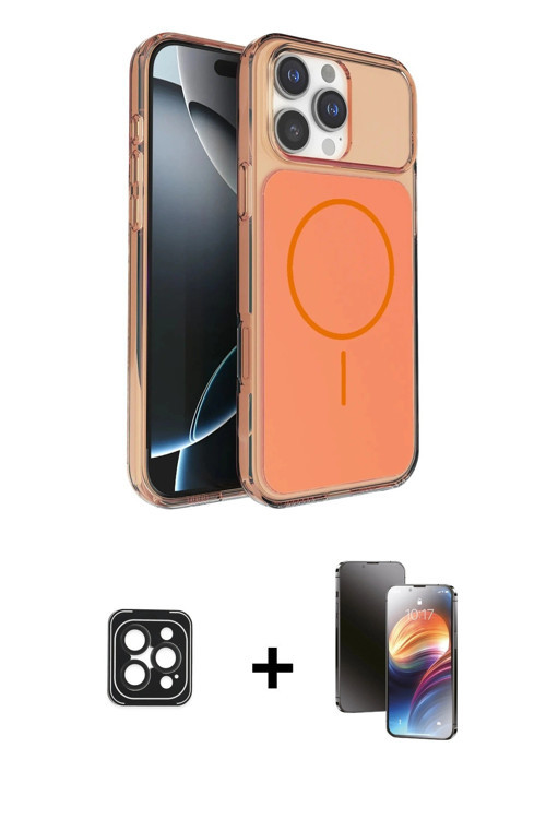 ieg™ iPhone 16 Pro Max Kılıf Kutup Doku Serisi - Siyah 3D Antistatik Mat Seramik Nano Ekran Koruyucu