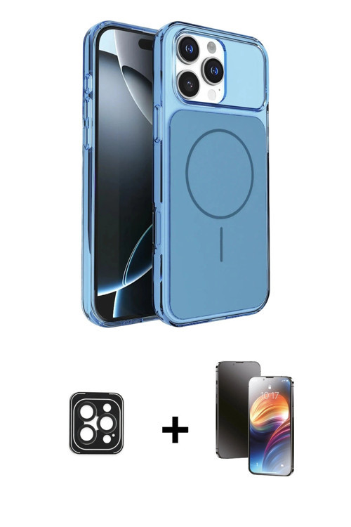 ieg™ iPhone 16 Pro Max Kılıf Kutup Doku Serisi - Siyah 3D Antistatik Mat Seramik Nano Ekran Koruyucu