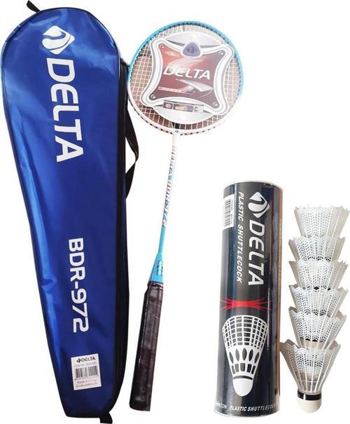 Tek Parça Deluxe Badminton Raketi + Badminton Çantası + 6 Adet Badminton Topu Seti