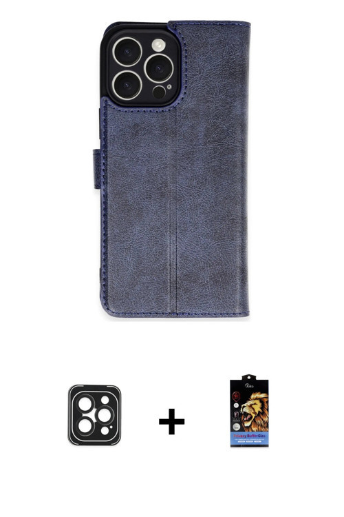 ieg™ iPhone 16 Pro Max Kılıf Siluet Işık Serisi - Siyah Buffer Hayalet Cam Ekran Koruyucu + Siyah PV