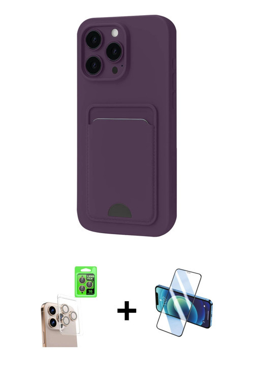 ieg™ iPhone 16 Pro Max Kılıf Vadi Çizgi Prime - Siyah 3D Antistatik Seramik Nano Ekran Koruyucu + Na