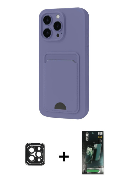 ieg™ iPhone 16 Pro Max Kılıf Vadi Çizgi Prime - Siyah 360 Mat Full Body Arka Koruyucu + Siyah PVD Me