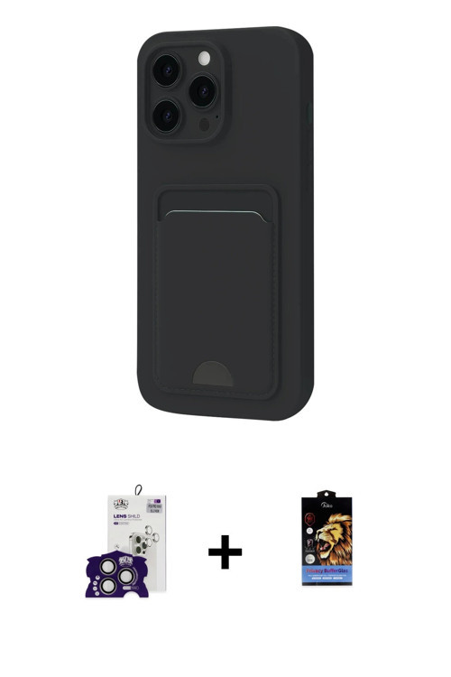 ieg™ iPhone 16 Pro Max Kılıf Vadi Çizgi Prime - Siyah Buffer Hayalet Cam Ekran Koruyucu + Titanyum G
